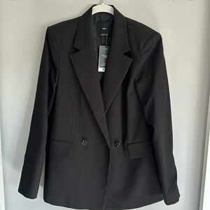 Mango Cross-Cut Double Breasted Blazer